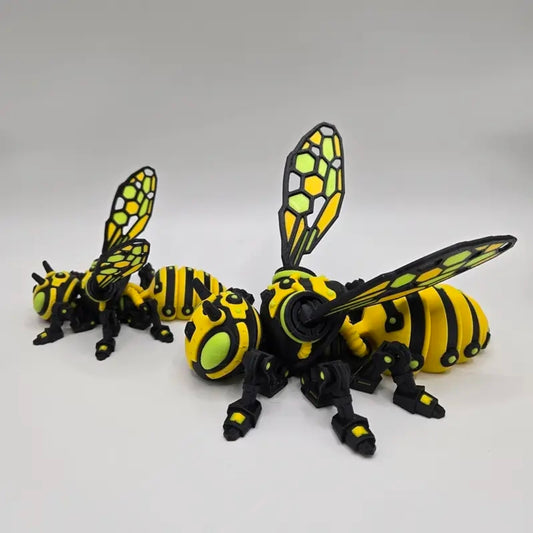 Collectible Figurines, 3D Printed Bee/wasp Technological Insect Decoration, Parent-Child Interactive