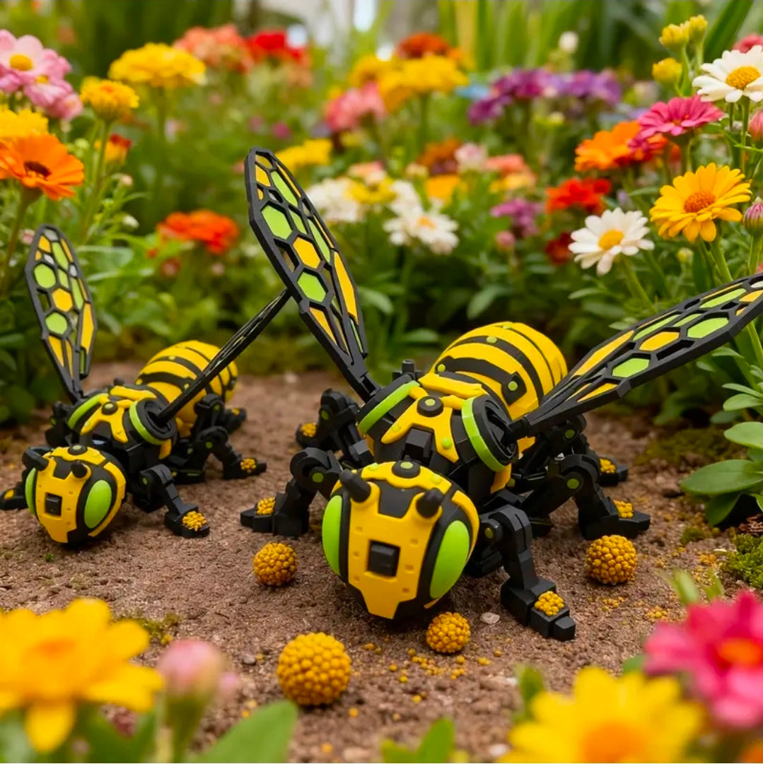 Collectible Figurines, 3D Printed Bee/wasp Technological Insect Decoration, Parent-Child Interactive