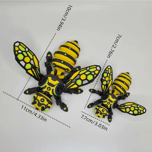 Collectible Figurines, 3D Printed Bee/wasp Technological Insect Decoration, Parent-Child Interactive